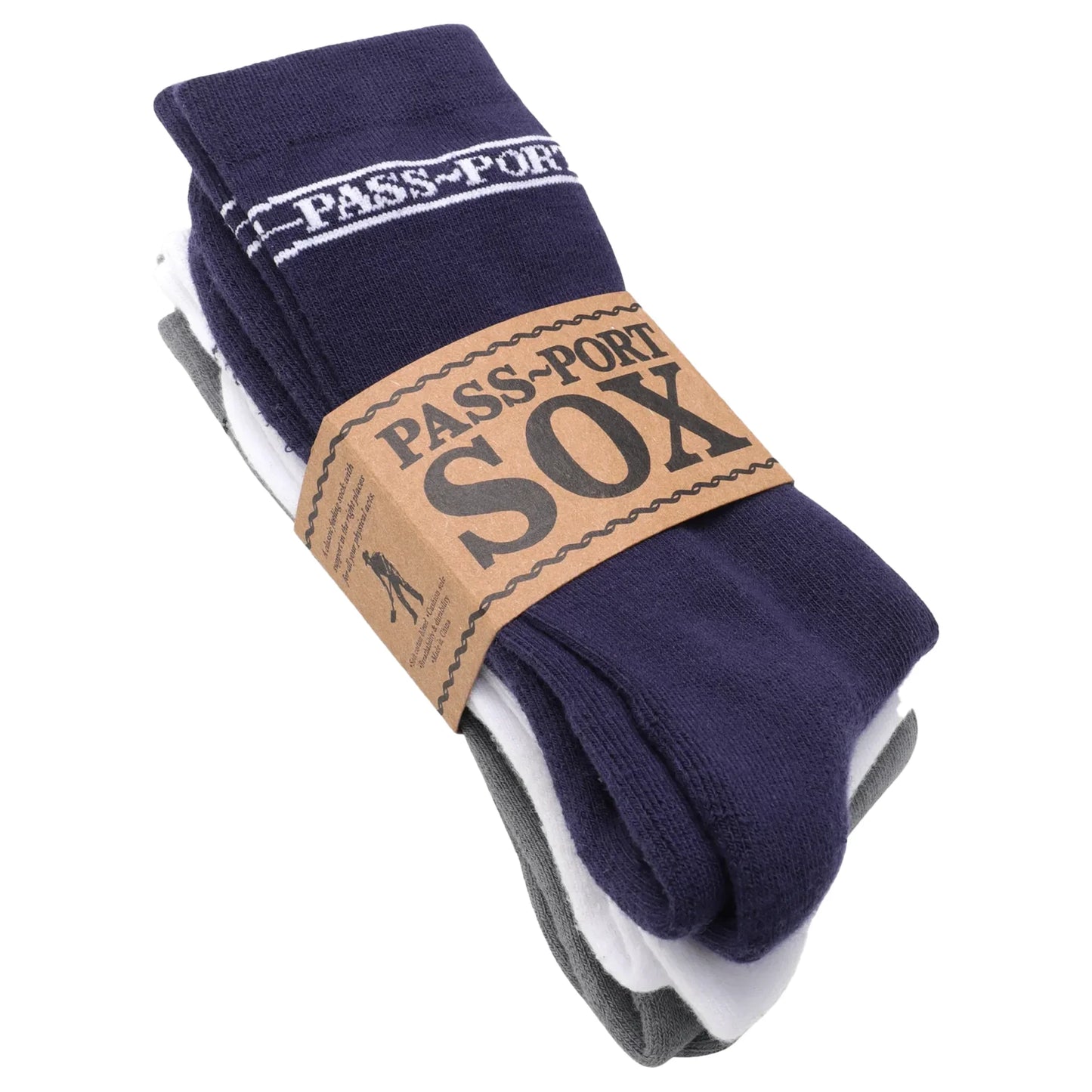 Pass ~ Port | Socks | Hi Sox 3 Pack | Multi (Navy/White/Grey)