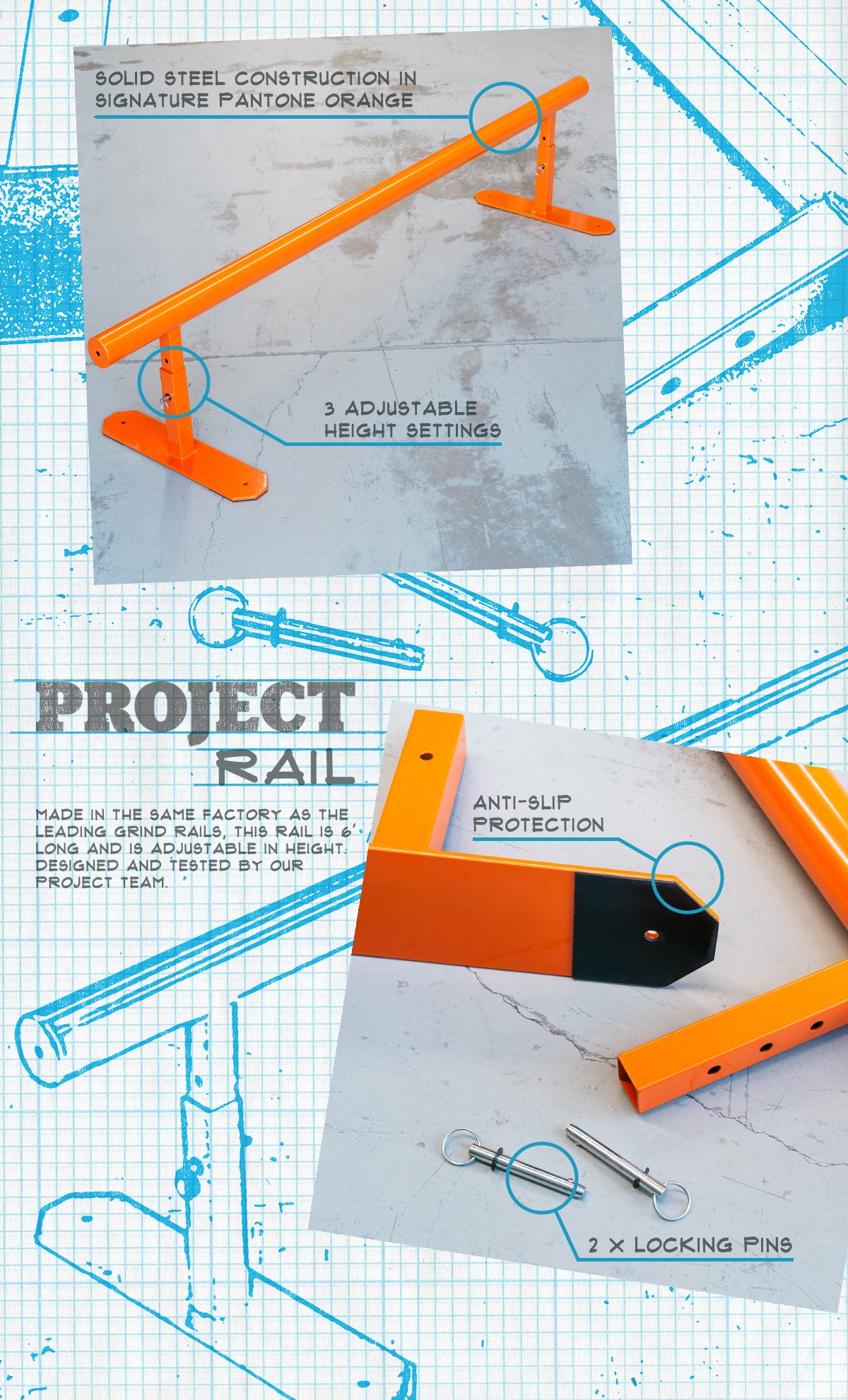 Project | Orange Round Rail
