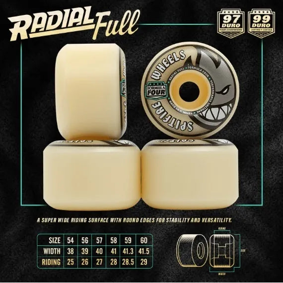 Spitfire | Wheels | Formula Four Radial Full | Demongate Glow (54mm) 99D