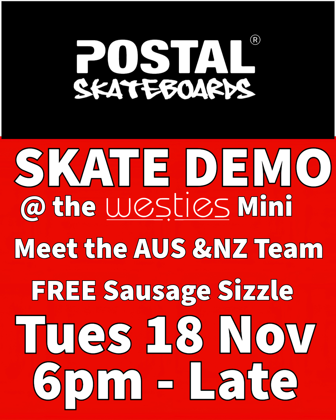 Postal AUS & NZ Team Skate Demo